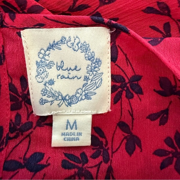 Blue Rain Pink & Blue Floral Dress Size Medium EUC - Picture 6 of 7